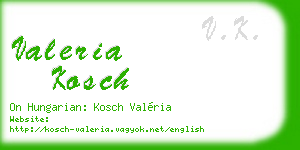 valeria kosch business card